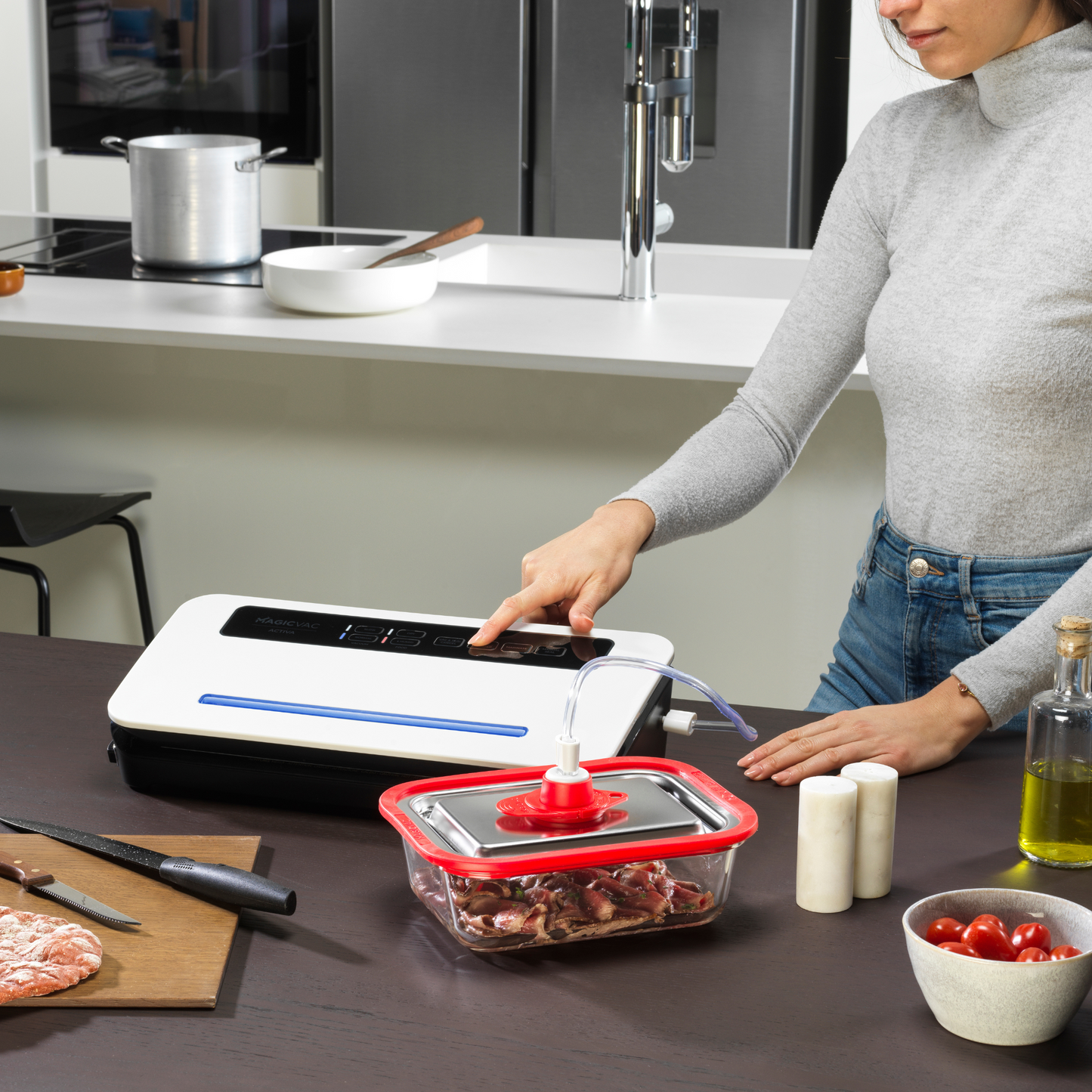 Machine sous vide Magic Vac - Activa - Mise sous vide avec boîte en verre Magic Vac