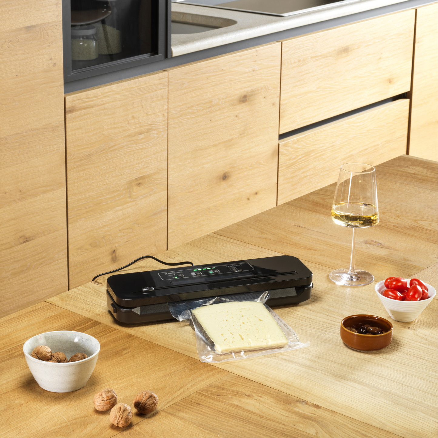 Machine sous vide Magic Vac - Compact - Mise sous vide morceau de fromage
