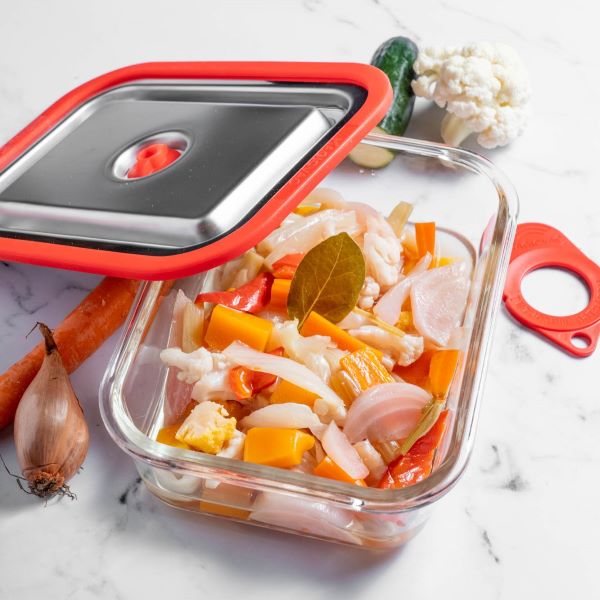 Boite sous vide Magic Vac pour la conservation des aliments crus, marinés, cuits