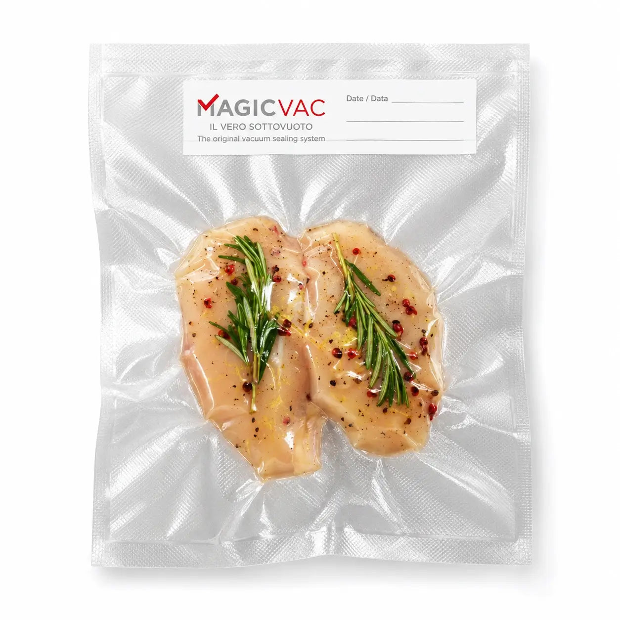 50 sacs Sous Vide précoupés - épaisseur 240 microns - 20x30 cm - Avec étiquette - ACO1024 - MAGIC VAC