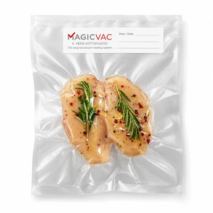 50 sacs Sous Vide précoupés - épaisseur 240 microns - 20x30 cm - Avec étiquette - ACO1024 - MAGIC VAC