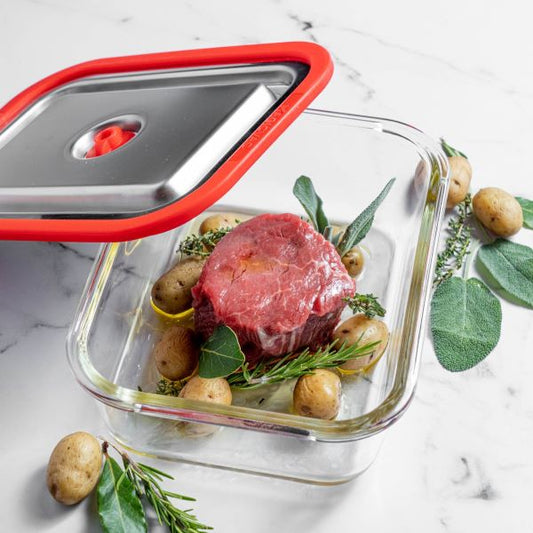 Boite verre sous vide Magic Vac, parfait pour marinade et cuisson 