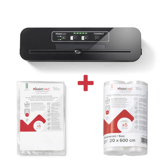 Pack Machine sous vide COMPACT + sacs + rouleaux