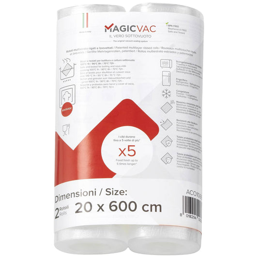 Lot de 2 rouleaux sous vide magic vac